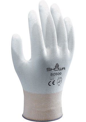 GLOVE NYLON WHITE SHELL;WHITE PU PALM - General Purpose